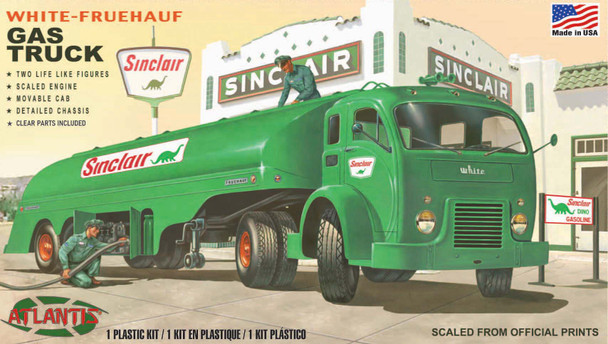 White Fruehauf Gas Truck Sinclair US Army NEW GLASS Plastic Model kit 1/48