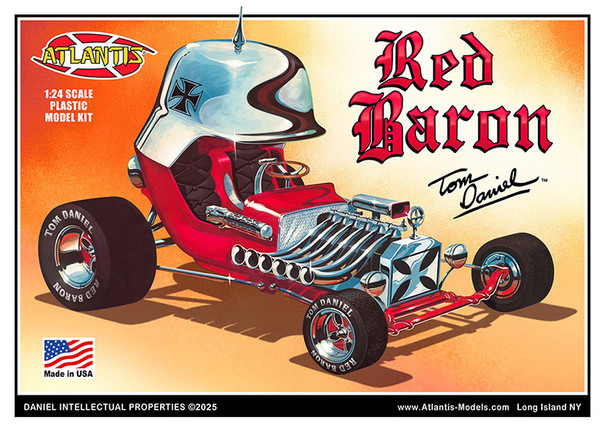 PREORDER Tom Daniel 1:24 Red Baron Show Rod with Trading Card