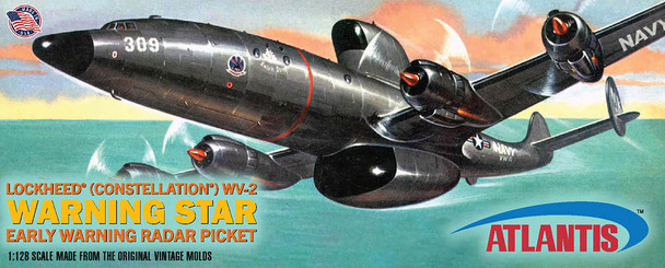 Atlantis Models 1:128 Lockheed WV-2 Warning Star U.S. Navy plastic model kit box art