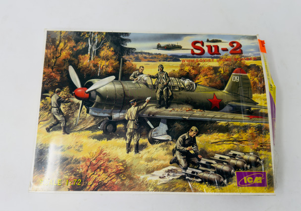 Su-2 WWII SOVIET LIGHT BOMBER , 1/72, OPEN , ICM