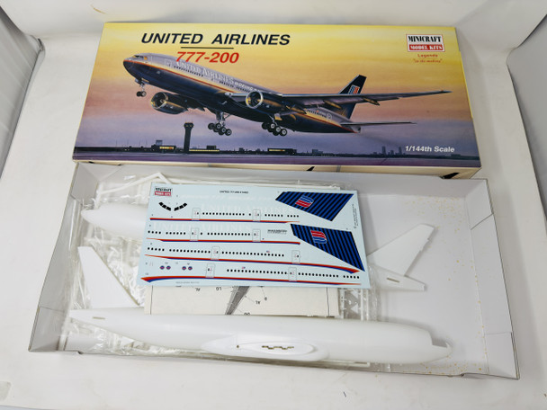 UNITED AIRLINE 777-200, 1/144, OPEN BOX MINICRAFT
