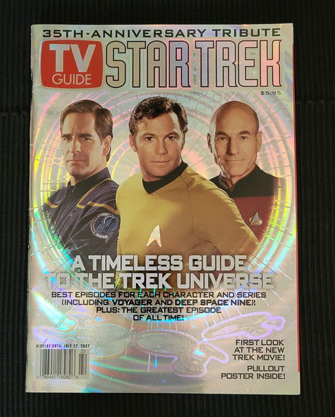 Star Trek TV Guide 35th Anniversary Tribute Magazine with poster