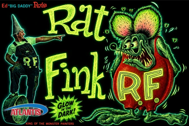 PREORDER Ed Big Daddy Roth Glow in the Dark Rat Fink 6 Inches Tall Limited Edition