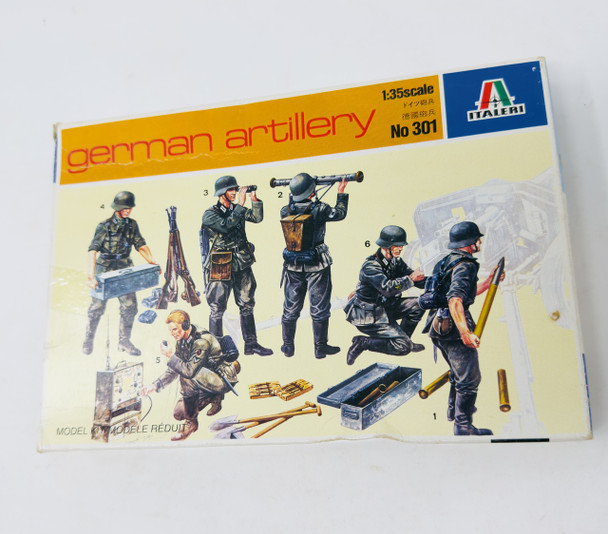 GERMAN ARTILLERY, 1.35, OPEN BOX, ITALERI