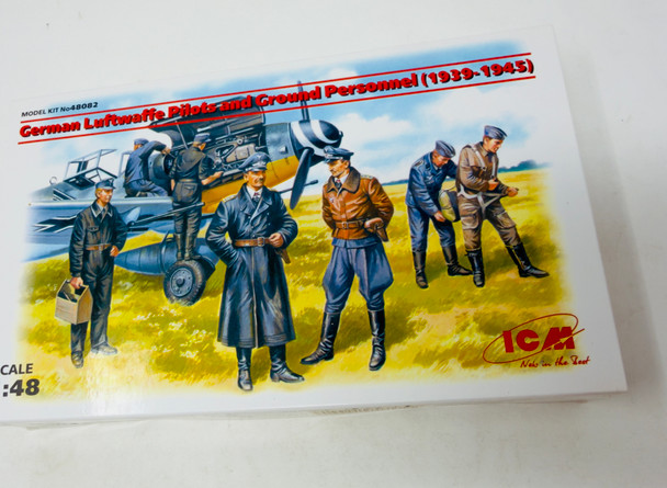 GERMAN LUFTWAFFE PILOTS AND GROUND PERSONNEL,  SEALED BOX,  1/48, ICM