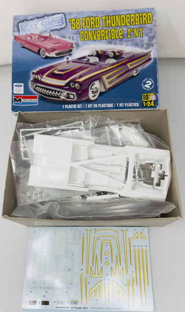 '58 FORD THUNDERBIRD CONVERTIBLE 2'N1, 1/24, OPEN BOX, MONOGRAM