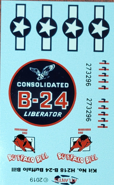 DECALS --B-24 Liberator Buffalo Bill Decal Sheet 1/92 ONLY for H218