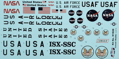 space shuttle model decals