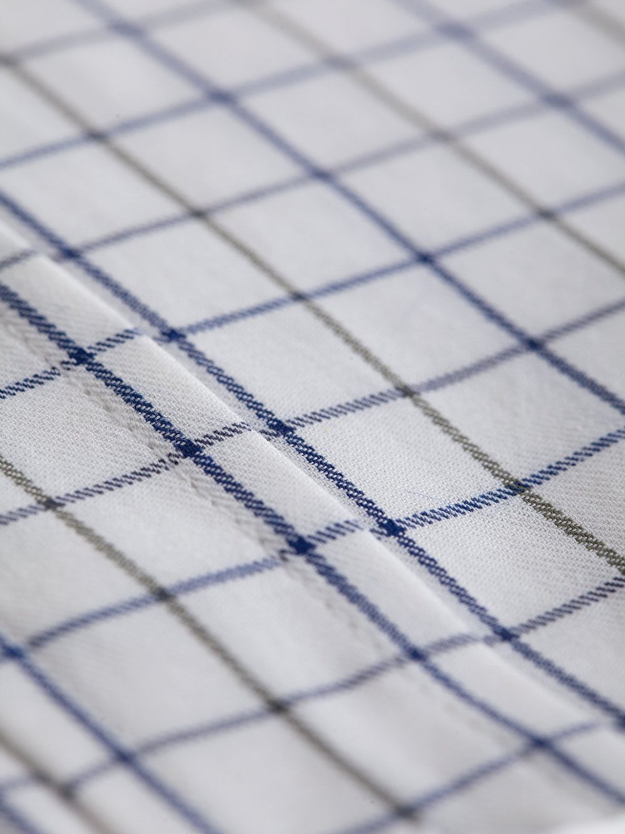 Men's Blue And White Tattersall Check Shirt| Peter Christian