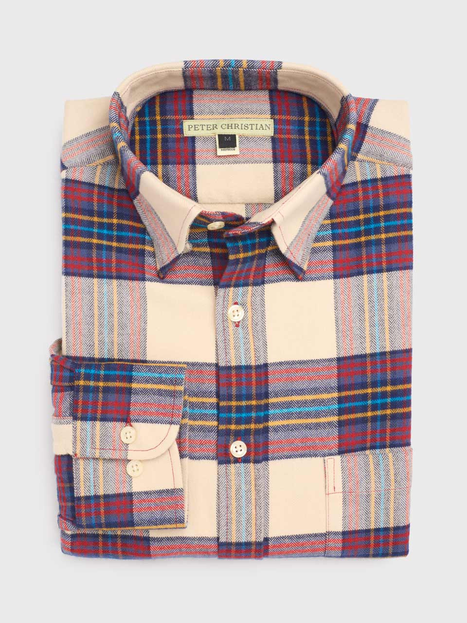 Men Blue & Navy Elbow Patch Oversize Check Shirt main image 0