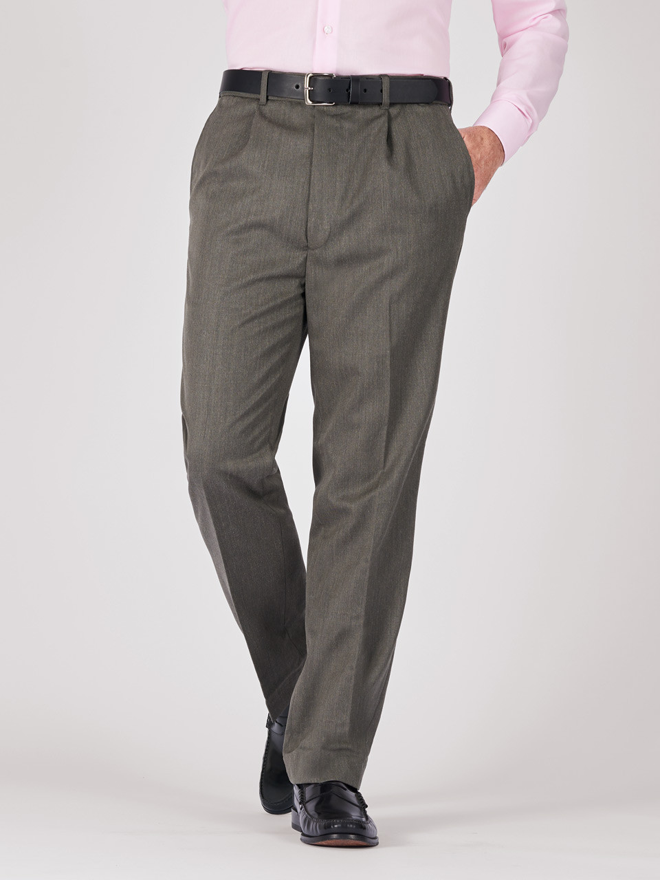 Grey Deluxe Wool & Silk Trousers