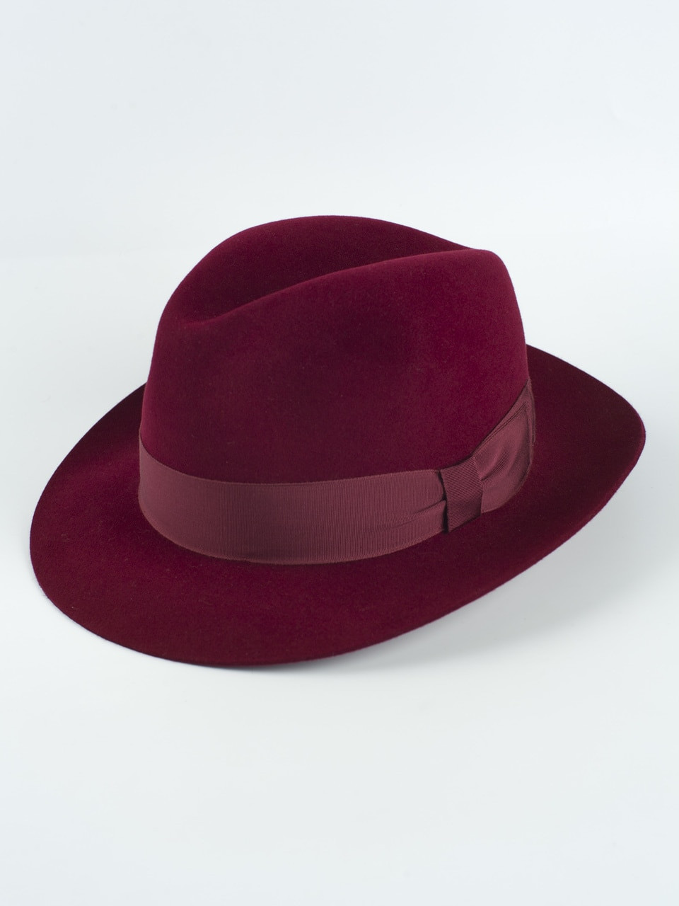 Burgundy Red Haydock Fur Felt Hat 