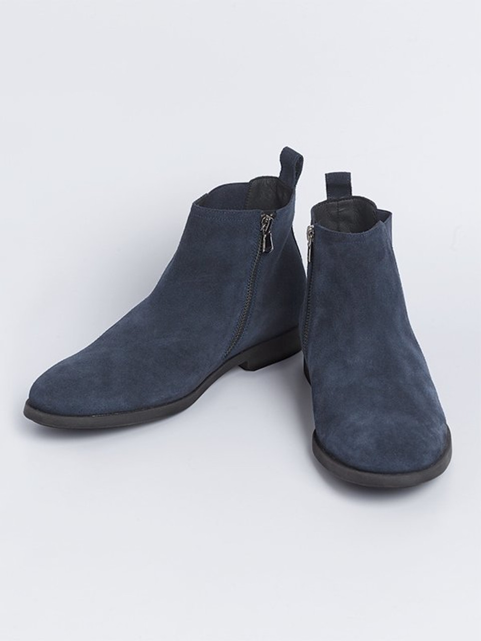 Navy Geox Zip Suede Chelsea Boot | Peter