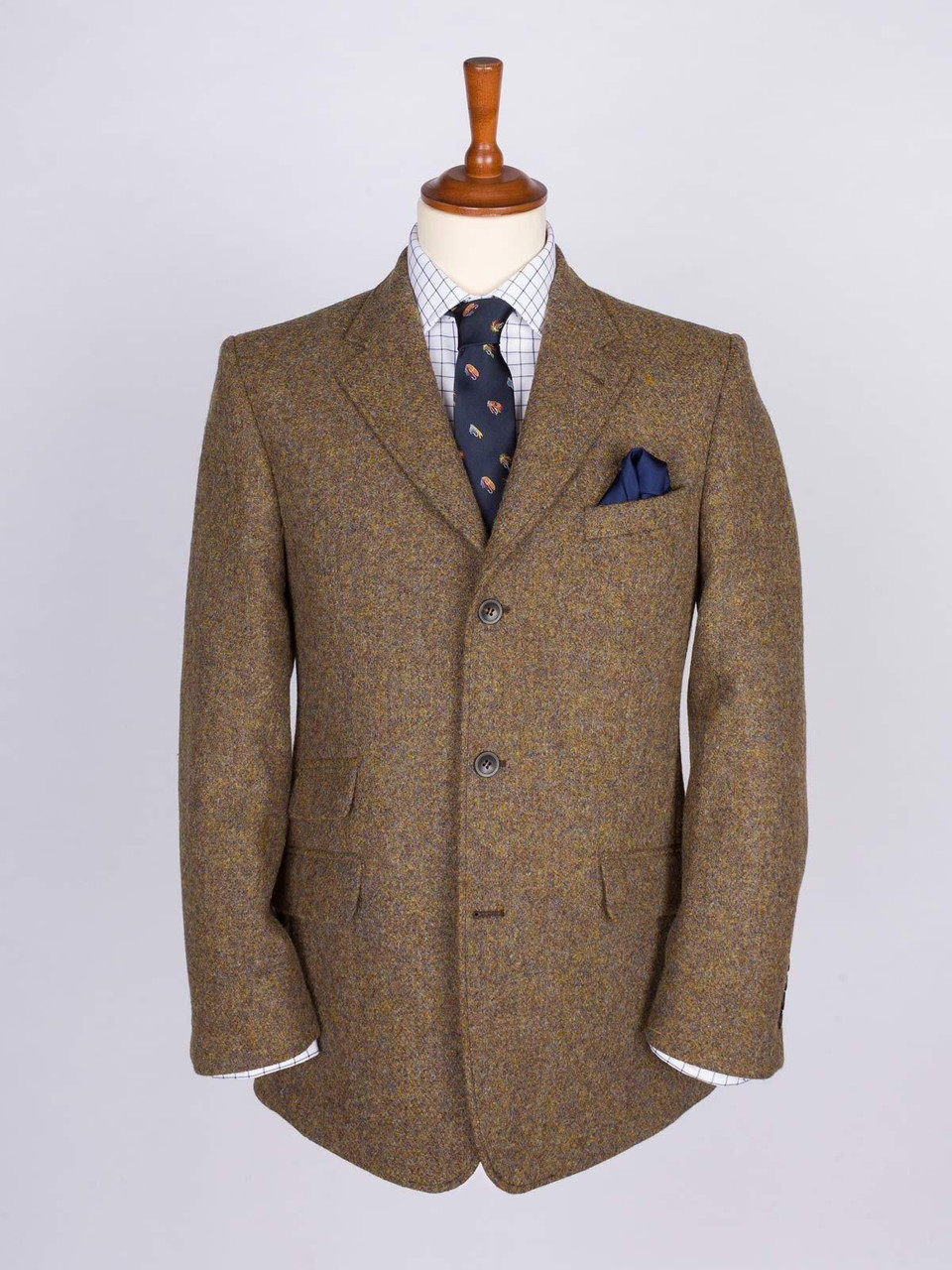 Lichen Green Harris Tweed 2 Piece Suit | Peter Christian