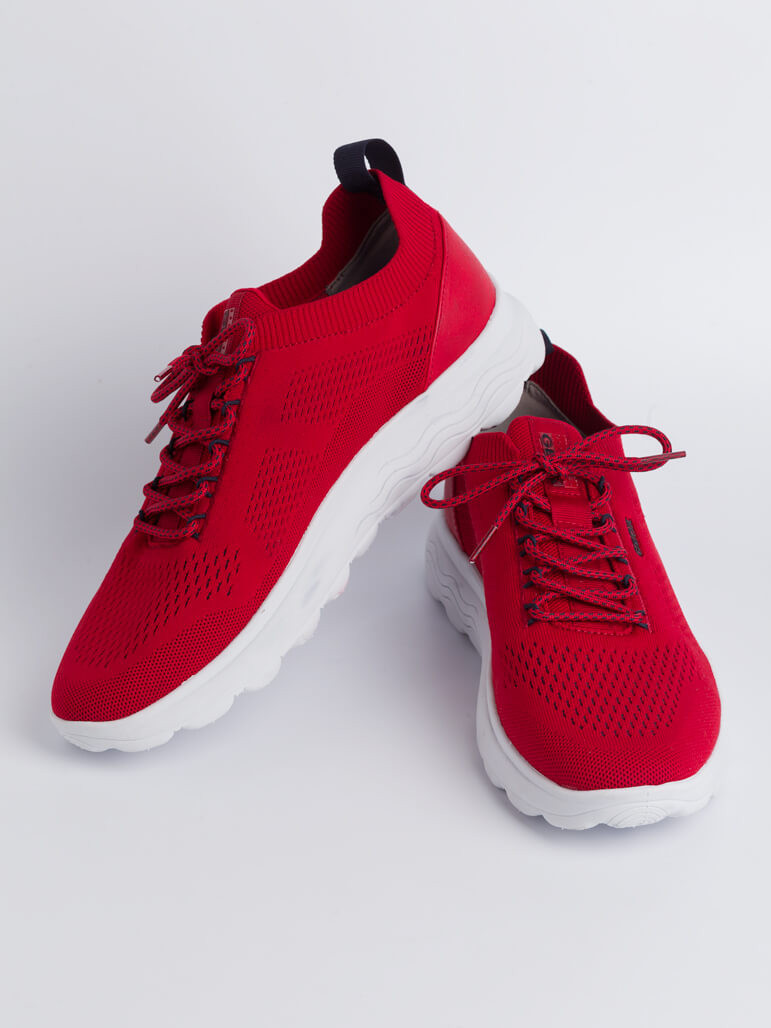 red trainer shoes