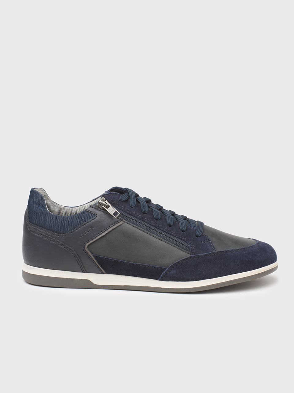 Men's Geox Waxed Leather & Suede Trainer | Peter Christian
