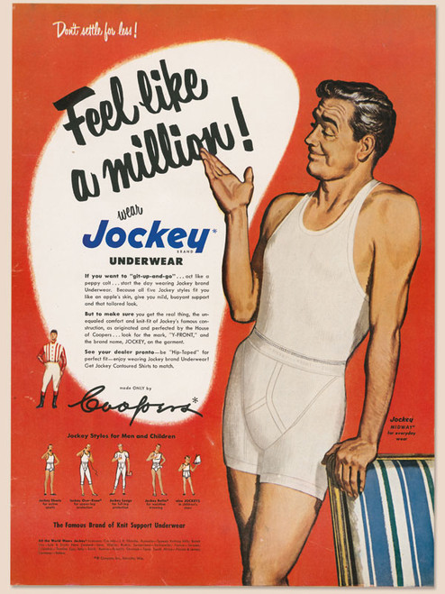 White  Jockey Y-Front Briefs Advertisement