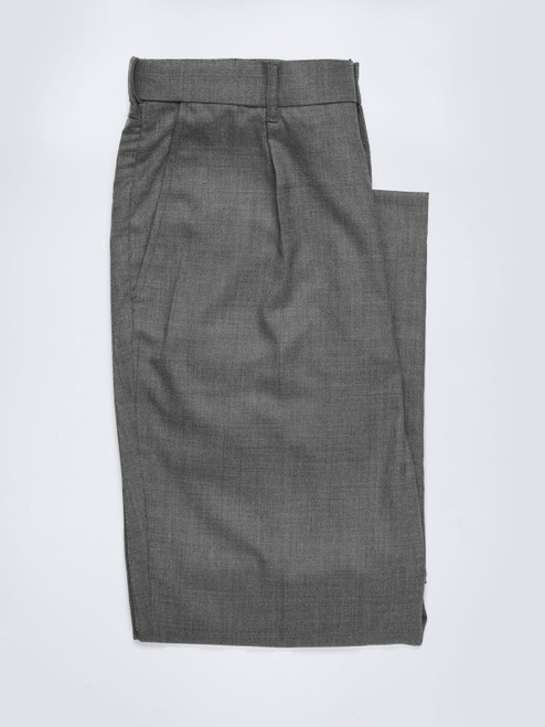 Men's Grey Super 120s Wool Trousers
