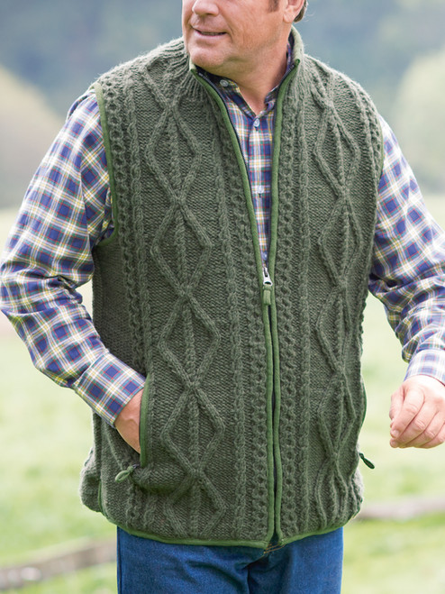 Hand Knitted Pure Wool Gilet