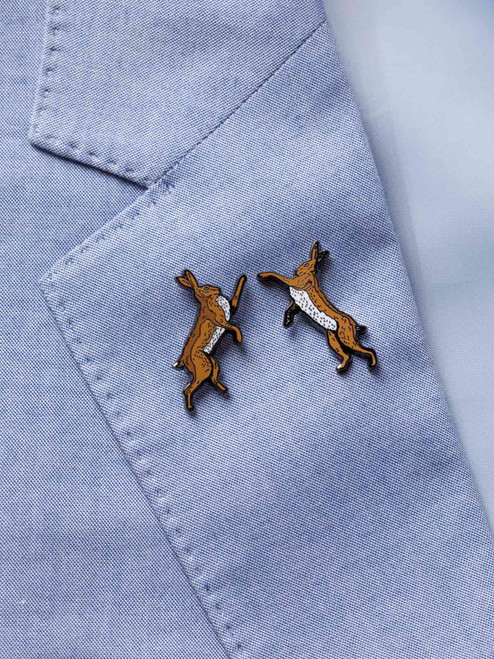 Hares Rabbit Enamelled Lapel Pins