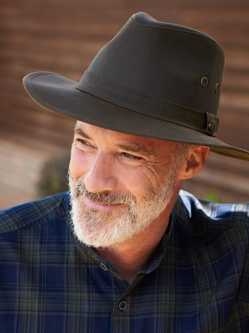 Men's Green Wax Waterproof Hat | Peter 
