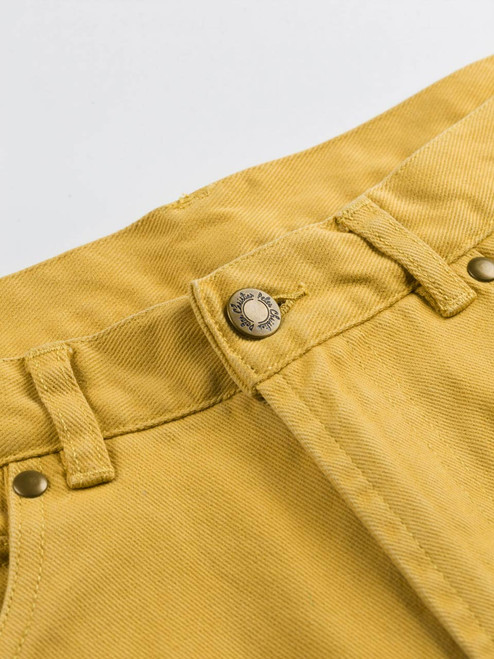 Men's Mustard Yellow Drill Jeans Front