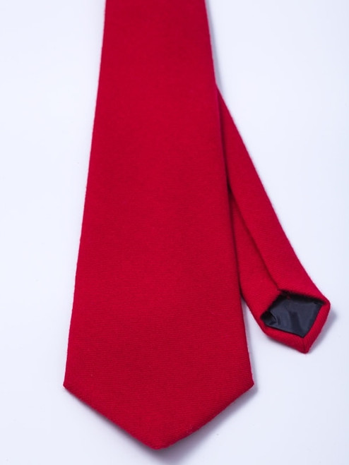 Red Woven Wool Tie