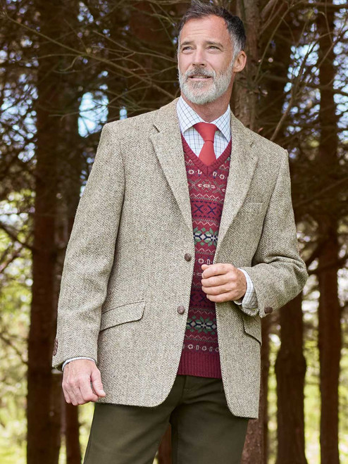 Oat Cream Harris Tweed Jacket