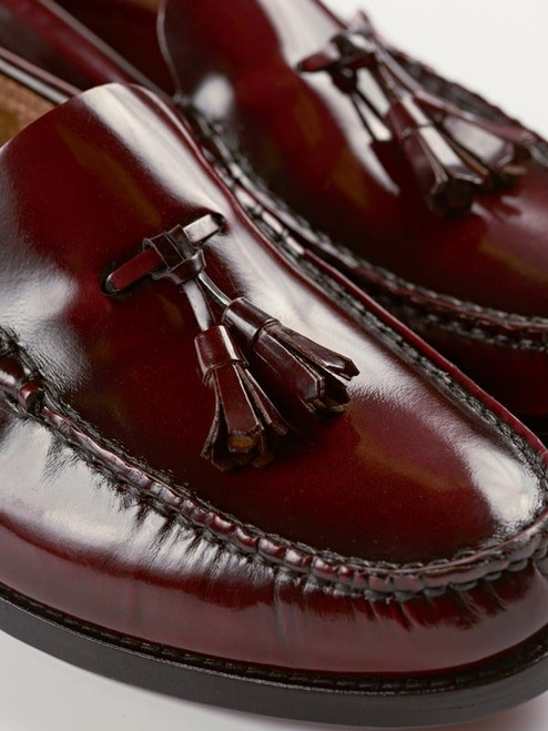 Men's Oxblood Red Tasselled hand sewn Leather Loafer