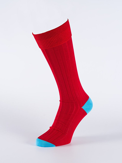 Men's Red Knee High Socks