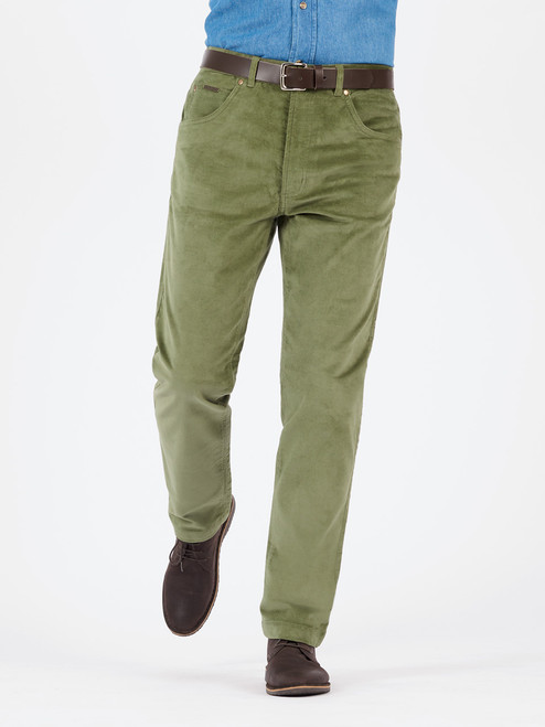 Men's Green Velveteen Jeans