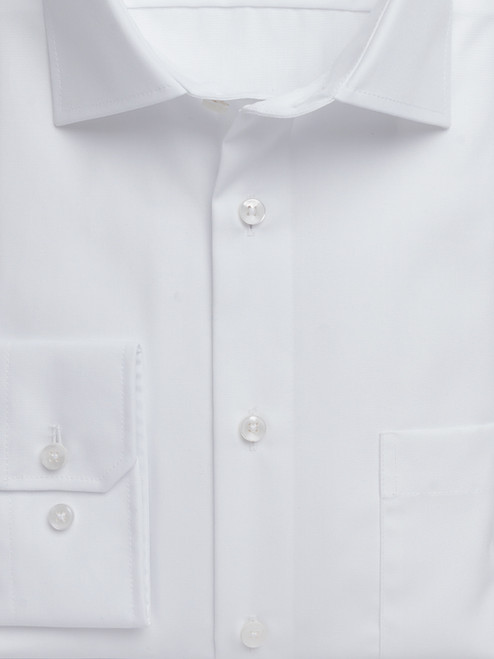 Seidensticker White Long Sleeve Non-Iron Cotton Shirt Buttons