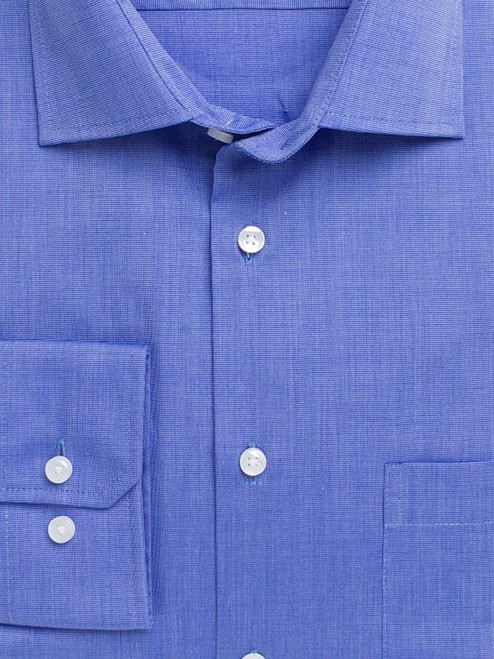Seidensticker Blue Long Sleeve Non-Iron Cotton Shirt Buttons