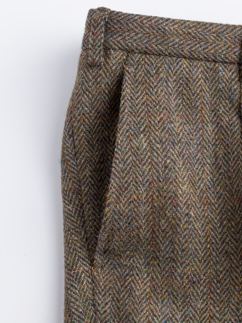 Close Up of Bracken Brown Harris Tweed 2 Piece Suit Trousers Pocket