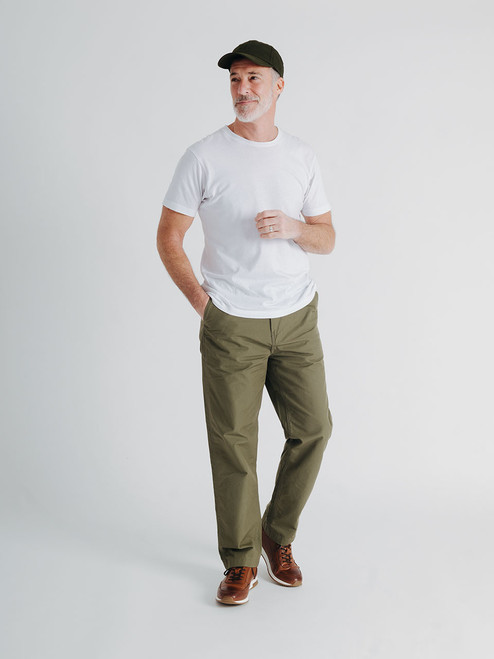 Relaxed Fit Cotton drawstring trousers - Beige - Men | H&M IN