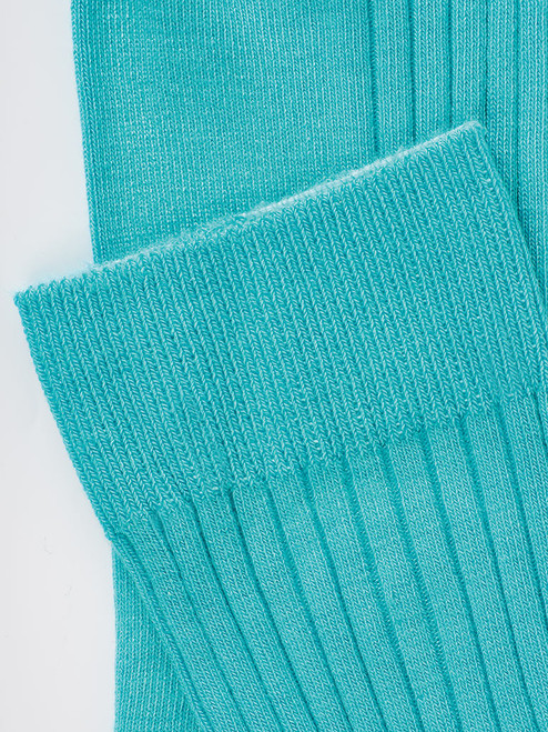 Men's Sky Blue Luxury Bamboo Socks Detail