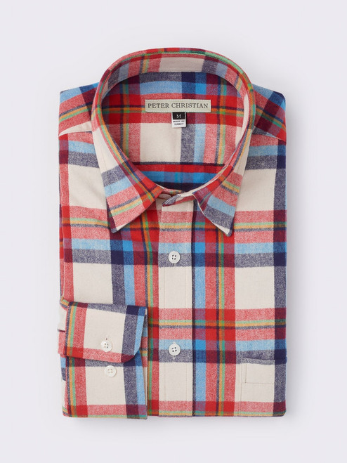 Men's Red Check Flannel Shirt