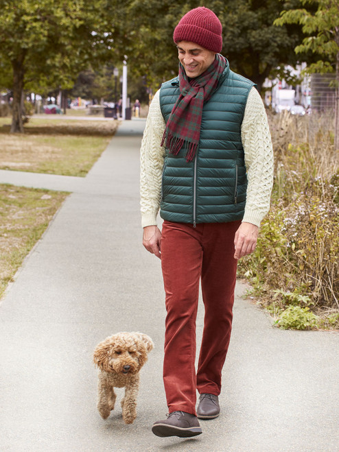 Men's Green Geox Lightweight Down Gilet on model