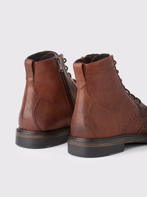 Brown Geox Brogue Boots heels