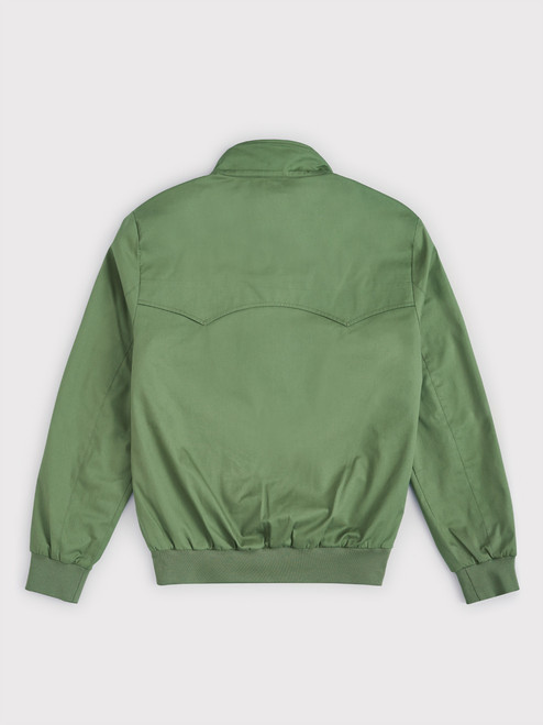 Green Harrington Jacket Back - Yoke Detail