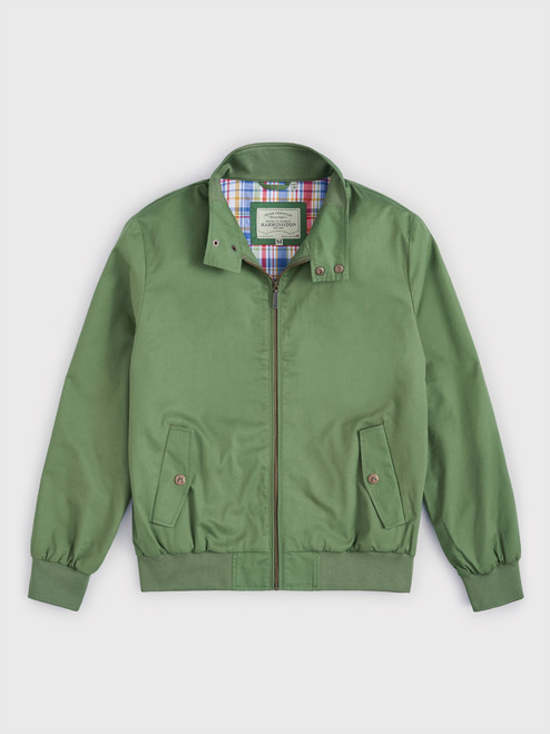 Men's Green Harrington Jacket Front