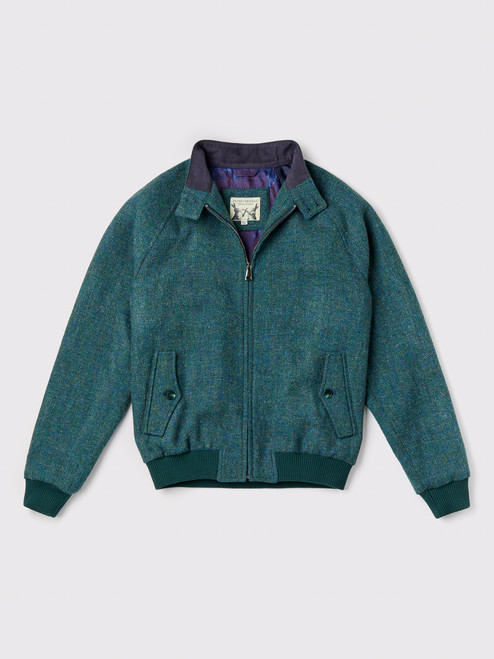 Ocean Green Harris Tweed Harrington 