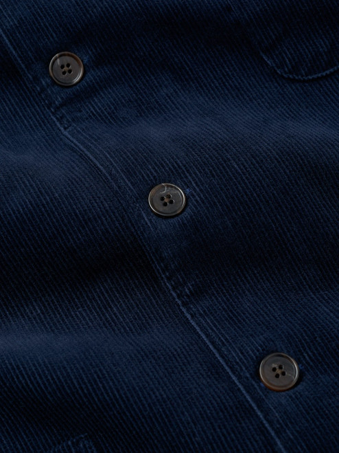 Navy Corduroy Chore Jacket Buttons