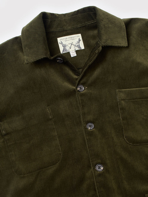 Tailored Fit Hunter Green Cotton Corduroy Jacket