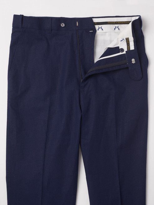 Textured Formal Trousers In Blue B91 Beck