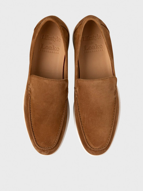 Men's Tan Brown Suede Tuscany Loake Shoe