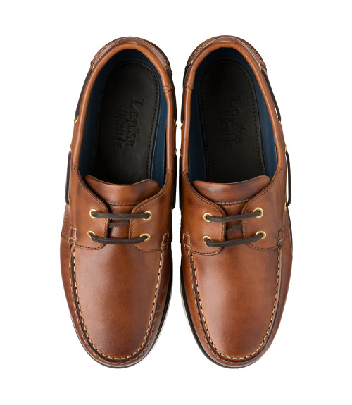 Men's Tan Loake Leather Boat Shoe