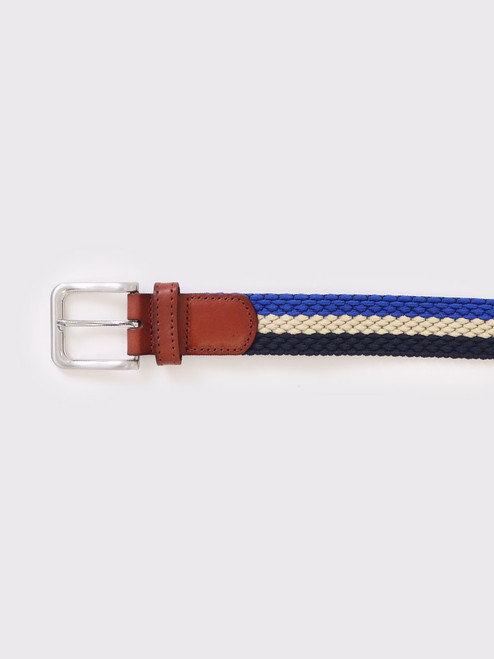 Peter Christian Men's Elasticated Braided Leather Belt