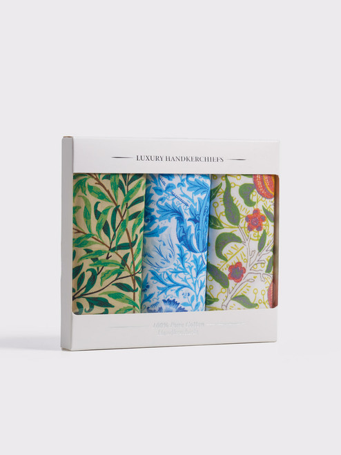 William Morris Cotton Handkerchief Set Nature