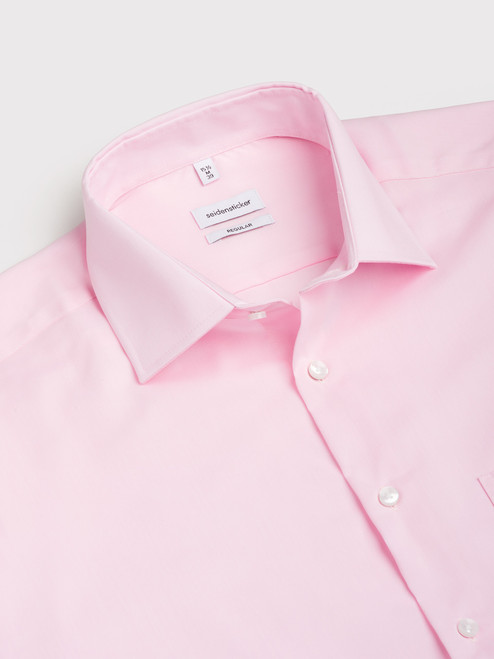 Men's Seidensticker Pink Long Sleeve Non-Iron Shirt Collar